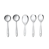 Montavo by FnS Trinity Stainless Steel Serving Tools Set of 5, 1 Rice Server, 2 Gravy Ladle(chamcha), 2 Veg Serving Spoon(Spatula)